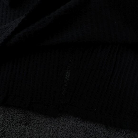 NWT Free People Black Sweater Wrap Medium Oversized Cotton Textured Cowl Neck - Picture 12 of 16